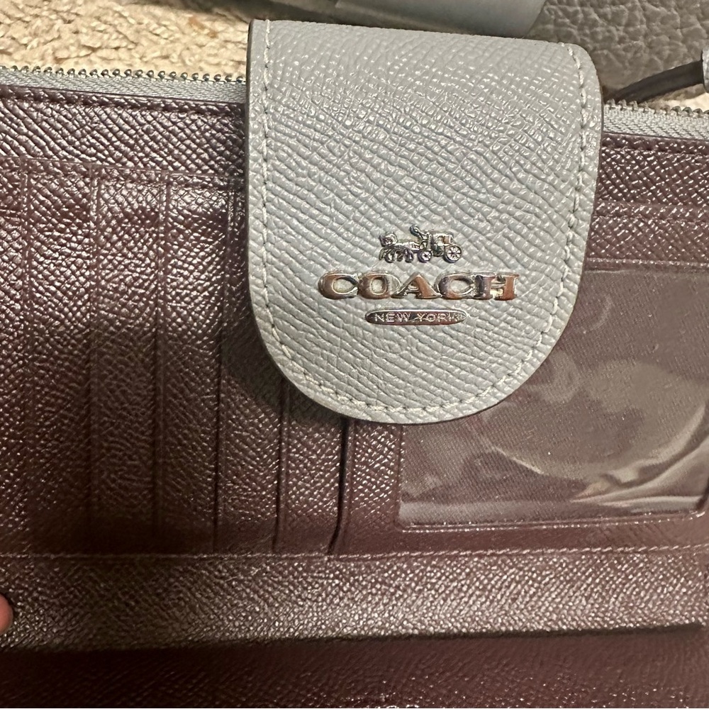 Mini Coach Faye Gray Leather Backpack - Picture 12 of 16